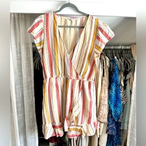 American Eagle Cotton/Linen blend Striped Spring Dress. Size XL